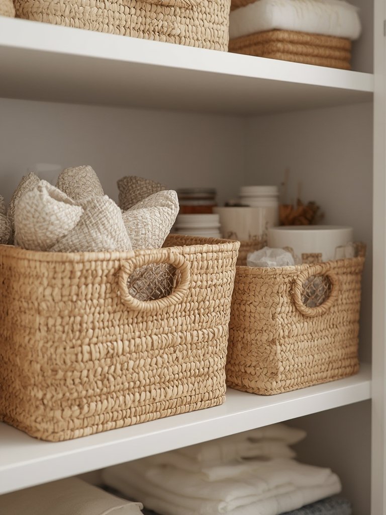 woven baskets in action