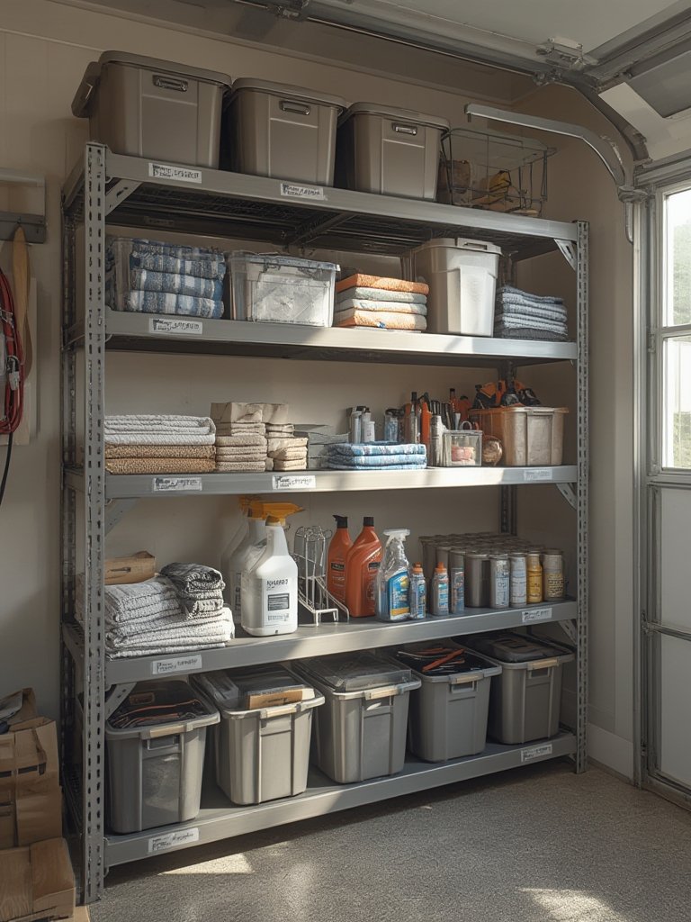 plastic shelving in action