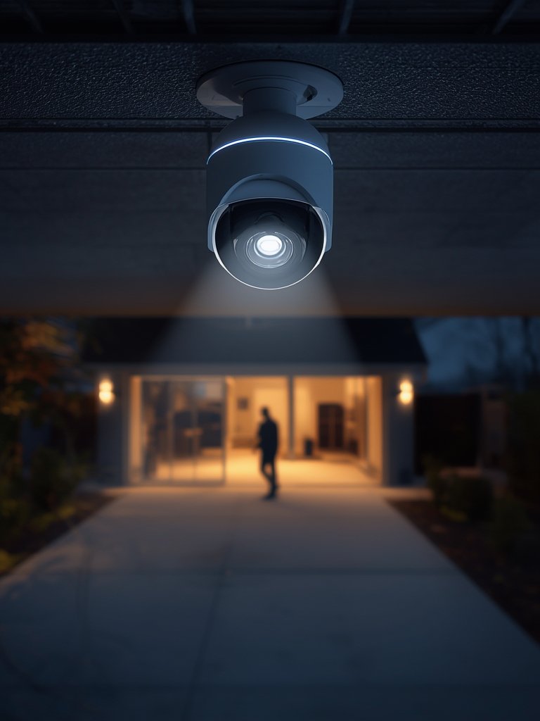 security camera in action