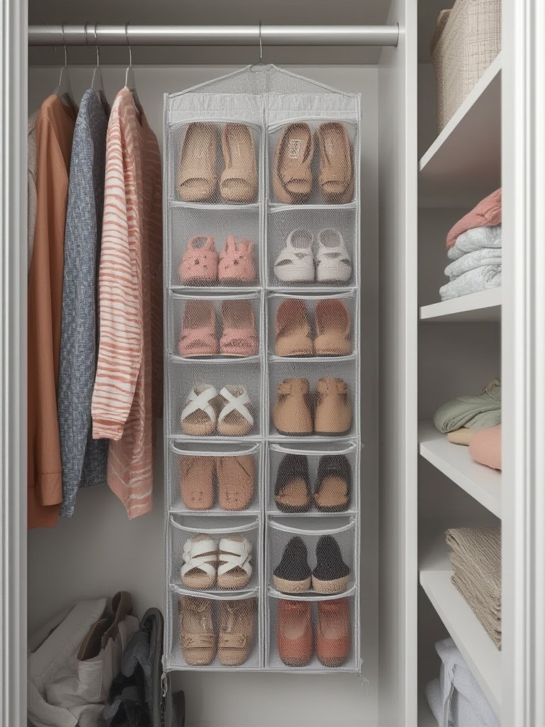 shoe organizer in action