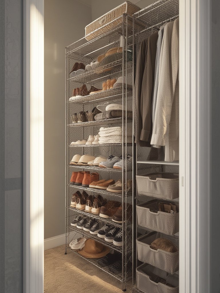 shoe organizer in action