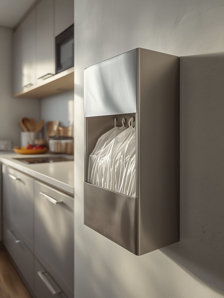 bag dispenser in action