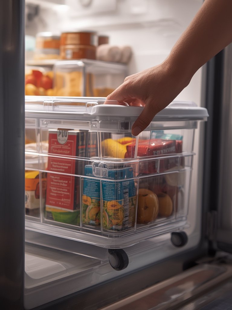 fridge caddy in action