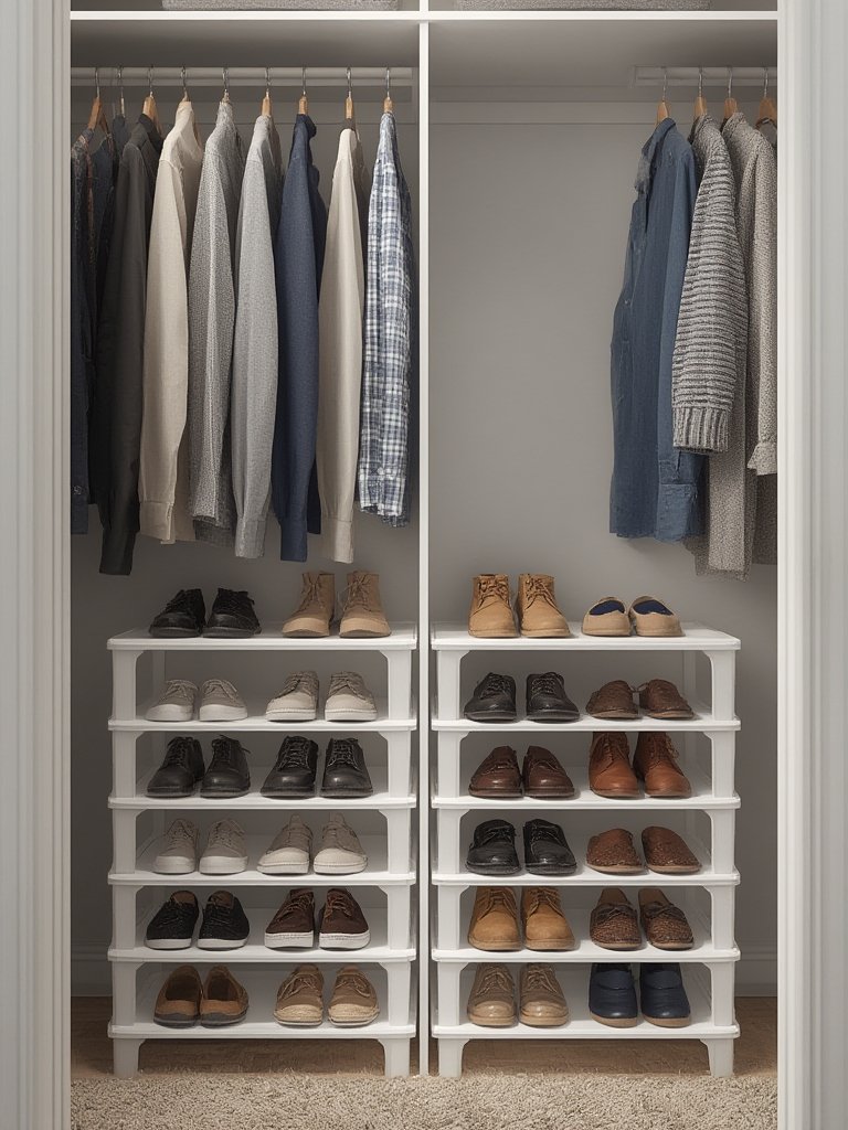 shoe organizer in action